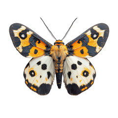 Tiger moth isolated on transparent background, PNG