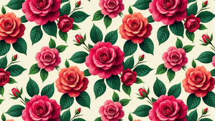 Floral Pattern, Repeating Design, Wallpaper Style
