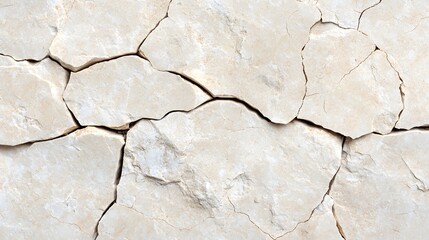 Obraz premium Textured Light Beige Cracked Stone Surface Pattern Background