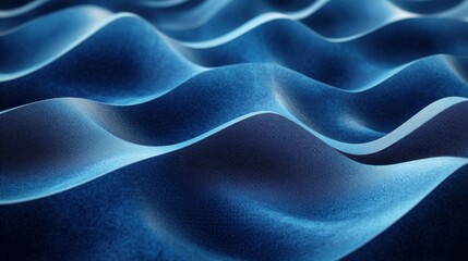 Obraz premium Minimalist abstract wave pattern on a Blue background. Banner template with white space for text, suitable for modern and professional design applications.