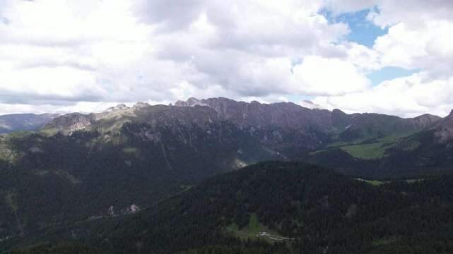 DRONE AERIAL FOOTAGE - The Valley of Val di Funes or Villn&ouml;sstal is located in South Tyrol in Northern Italy.