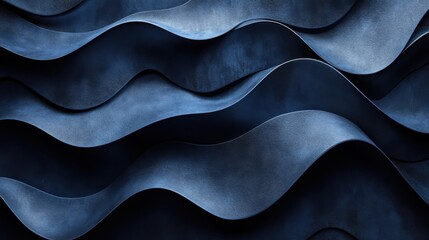 Blue Background with Wavy Lines and Circles for Design Banner Template, Featuring Abstract Minimalist Wallpaper with Copy Space on Blue Background