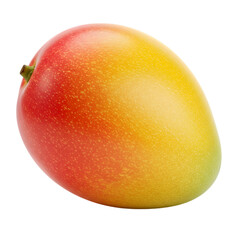 Vibrant hues converge, A striking close-up of a fresh, ripe mango fruit