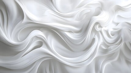 Fototapeta premium Elegant White Abstract Texture Background with Smooth Wavy Lines and Curves