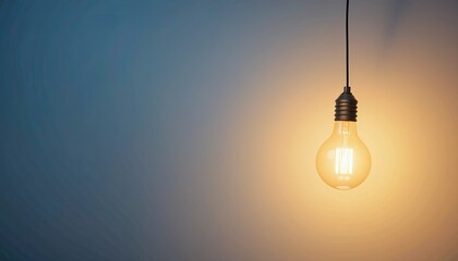 Illuminating light bulb studio photography minimalist close-up conceptual