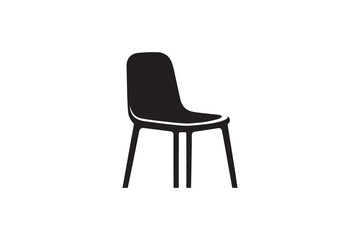 chair icon vector silhouette isolated in white background