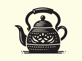 Traditional Teapot Silhouette Art