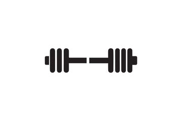 barbell icon vector silhouette isolated in white background