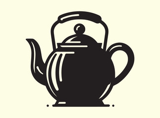 Stylish Silhouette of a Teapot