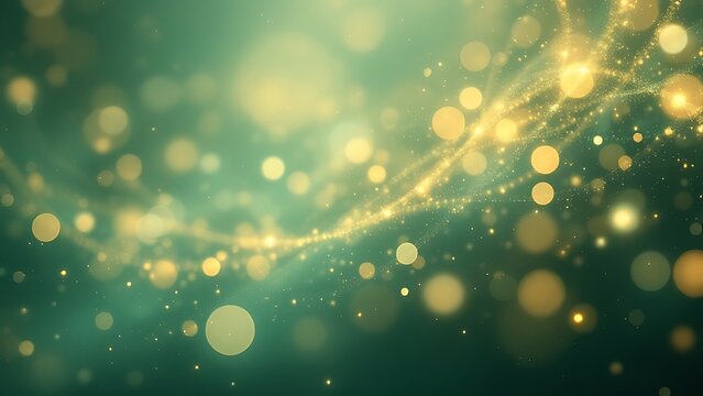 A green background with yellow lines and dots