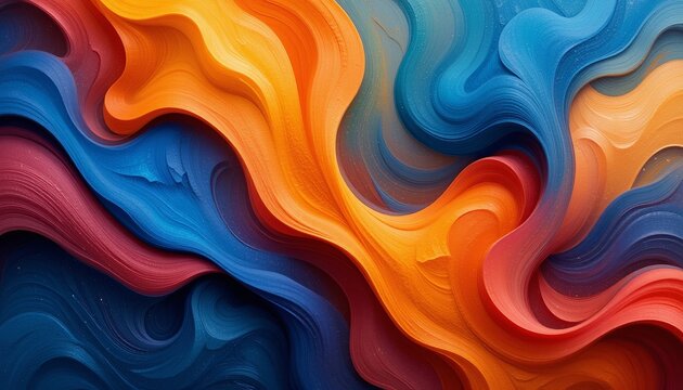 Dynamic abstract waves digital art colorful background virtual space close-up creativity