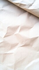 Obraz premium Crumpled Brown and White Paper Texture Background