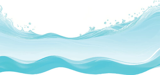 Tranquil Water Wave Background Featuring a Beautiful Watercolor Texture in Soft Shades of Blue and Green, Perfect for Elegant and Calm Ocean-Themed Visual Design Work.
