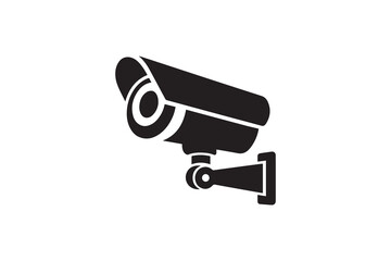 CCTV camera icon vector silhouette isolated in white background