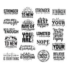 Fototapeta premium Motivational svg bundle