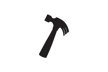 hammer icon vector silhouette isolated in white background