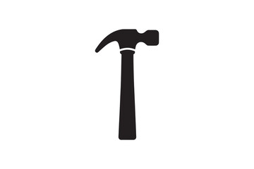 hammer icon vector silhouette isolated in white background