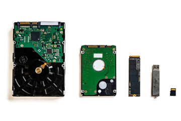 The evolution of storage devices. Several different storage media from the last 30 years, collected...