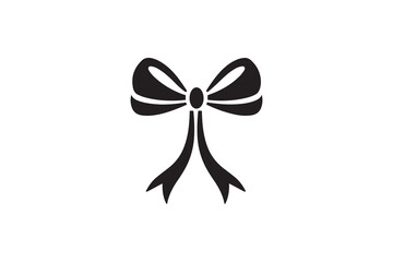 bow icon vector silhouette isolated in white background