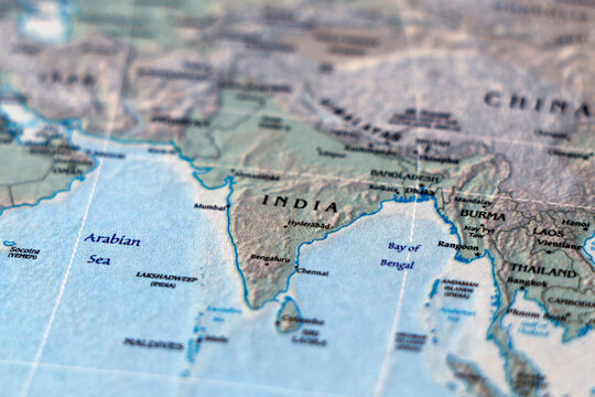 world map of india and neighbouring countries