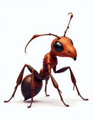 ant on white background