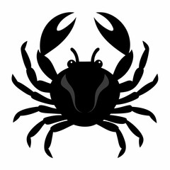 Crab vector silhouette black design white background
