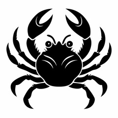 Crab vector silhouette black design white background