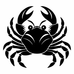 Crab vector silhouette black design white background