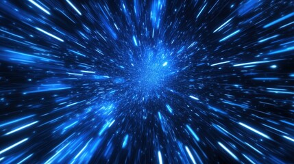 Hyperspace Tunnel, A Breathtaking Journey Through Azure Star Streams