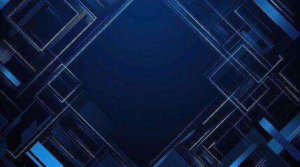 Obraz premium Minimalist Blue background with tessellating shapes for design, banner template. Featuring white space in the center of the page for text. Ideal for geometric minimalist wallpapers