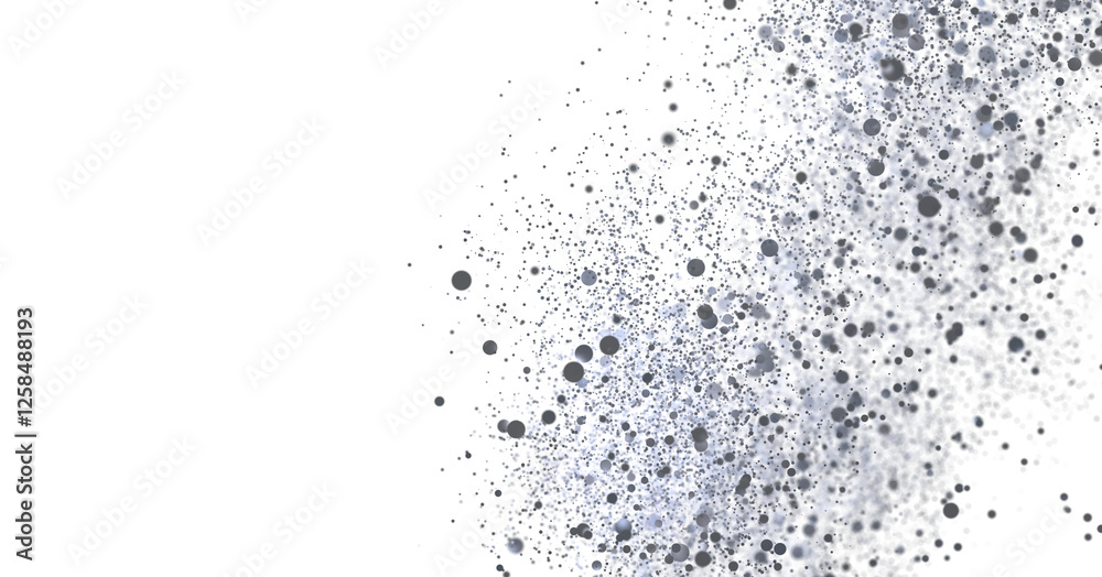 Poster High-res image of a gray particle burst, perfect for backgrounds or design elements.