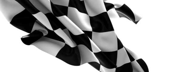 The checkered flag waves signaling victory