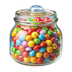 candy in a glass jar