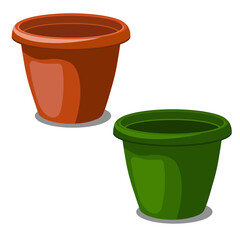 two flower pots for indoor plants