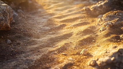 Golden Sand Texture Background, Desert Landscape