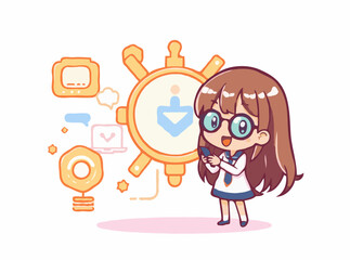 Innovative Tech Solutions Symbol in Vector Art