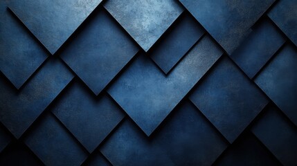 Naklejka premium Chic Blue background with understated geometry, perfect for design and banner templates. Featuring stylish minimalist wallpaper with geometric motifs and a central white space for text.