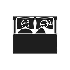 Couple Sleeping Bed Rest Icon