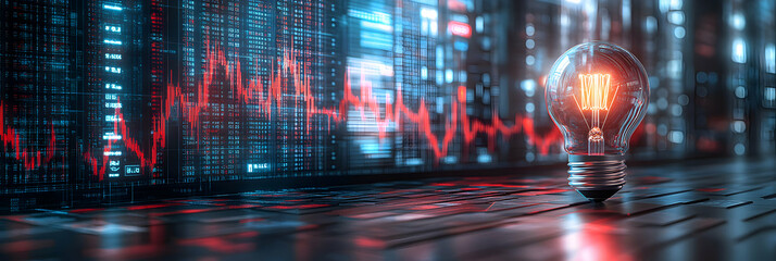 Illuminating Market Trends, A Bright Idea for Navigating Financial Data, Showing Potential Solutions and Opportunities Effectively.