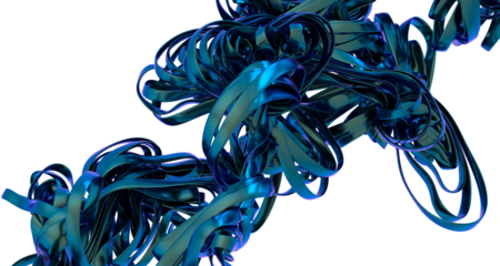 Abstract Blue Ribbon Structure