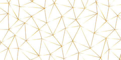 golden vector poly triangle texture. clean and modern science chemical theme background. Abstract geometric pattern composed of triangular. white golden vector triangle mosaic wallpaper , vector.	