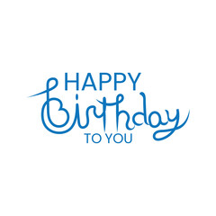 Happy Birthday To You Calligraphy lettering card. calligraphy isolated on white background
Happy Birthday typography design vector. Beautiful greeting card scratched calligraphy black text word. 