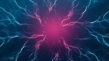 Abstract Digital Art Radiating Lines of Light