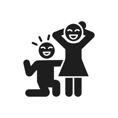 Happy Couple Celebration Dance Icon