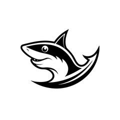 vector image of a shark