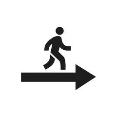 Forward Direction Movement Guide Icon