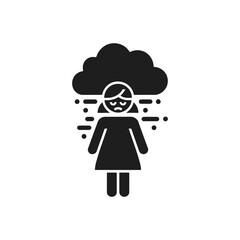 Female Sadness Mental State Icon