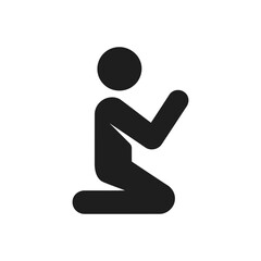 Spiritual Prayer Kneeling Position Icon