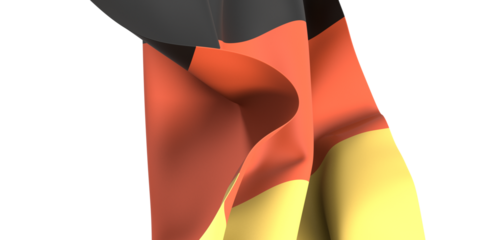 The German flag waving proudly