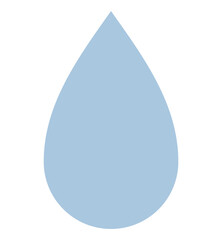 Light blue water droplet symbolizing freshness, hydration, nature conservation, purity, eco-friendliness, wellness, and sustainability. Ideal for environment, water health eco products branding